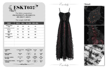 Load image into Gallery viewer, ESKT032 Burgundy Gothic Sling Dress