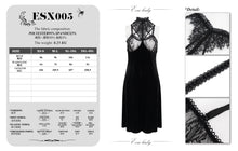 Load image into Gallery viewer, ESX005 Semi-sheer velvet backless halter lace dress sexy lingerie with straps