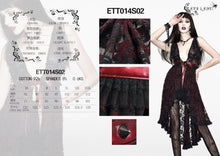 Load image into Gallery viewer, ETT014S02 ladies red sleeveless Lolita rose see through lace belted sexy lingerie