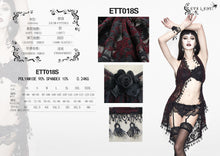 Load image into Gallery viewer, ETT018S asymmetric women rose mesh halter sexy lingerie with tassels