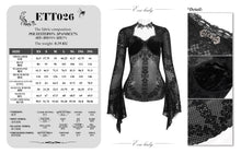 Load image into Gallery viewer, ETT026 Summer V neck flocked floral classic beauty sexy Gothic women top