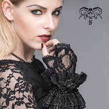 Load image into Gallery viewer, GE007 Gothic sexy women rose lace short gloves