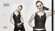 Load image into Gallery viewer, GE013 Punk metallic fitted short mesh half-finger gloves for women