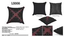 Load image into Gallery viewer, LS006 Punk black and red X-shaped pillow