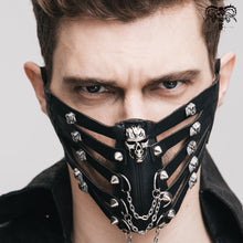 Load image into Gallery viewer, MK005 Black metallic skull hollow out punk mask for women and men