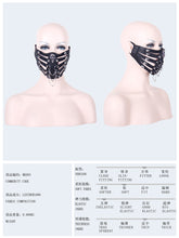Load image into Gallery viewer, MK005 Black metallic skull hollow out punk mask for women and men