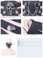 Load image into Gallery viewer, MK005 Black metallic skull hollow out punk mask for women and men