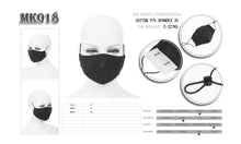 Load image into Gallery viewer, MK018 Devil fashion spider web pattern punk black cotton cloth masks