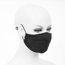 Load image into Gallery viewer, MK022 punk leather hand embroidered patterned solid color cotton face mask