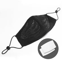Load image into Gallery viewer, MK022 punk leather hand embroidered patterned solid color cotton face mask