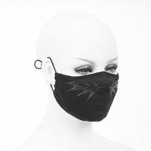 Load image into Gallery viewer, MK02301 devil fashion unisex 3D wing printing punk black cotton mask