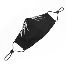 Load image into Gallery viewer, MK02302 black and white punk 3D wing printed mask for women and men