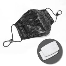 Load image into Gallery viewer, MK027 breathable cyber punk shine pleated men leather face masks