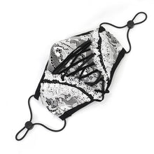 Load image into Gallery viewer, MK036 gothic girls white stretchy knitted lace up mesh masks