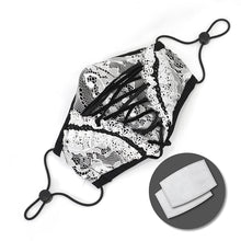 Load image into Gallery viewer, MK036 gothic girls white stretchy knitted lace up mesh masks