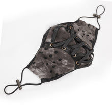 Load image into Gallery viewer, MK043 punk colors matching lace up broken holes brown men mask