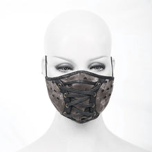 Load image into Gallery viewer, MK043 punk colors matching lace up broken holes brown men mask