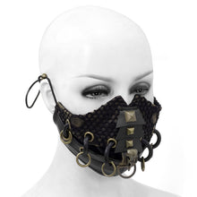 Load image into Gallery viewer, MK044 steampunk metallic bronze unisex spiked distressed masks
