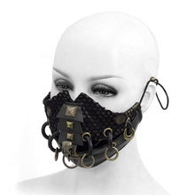 Load image into Gallery viewer, MK044 steampunk metallic bronze unisex spiked distressed masks