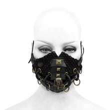 Load image into Gallery viewer, MK044 steampunk metallic bronze unisex spiked distressed masks