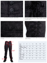 Load image into Gallery viewer, PT010 formal party jacquard men high waist floral Gothic trousers