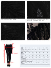 Load image into Gallery viewer, PT019 daily sexy women autumn black leather leggings with rose lace skirts