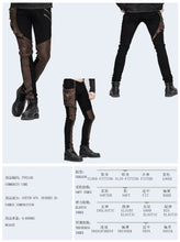 Load image into Gallery viewer, PT02102 Party wear steampunk men fitted brown straight leg pants with bag