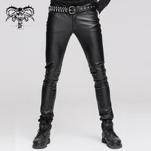Load image into Gallery viewer, PT022 best seller daily wear men synthetic leather basic model punk tight trousers