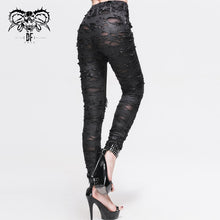Load image into Gallery viewer, PT024 Gothic sexy women skeleton palm ripped knitted leggings