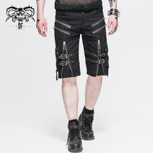 Load image into Gallery viewer, PT029 punk rock adjustable zippered summer men shorts with loops