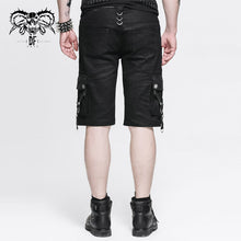Load image into Gallery viewer, PT029 punk rock adjustable zippered summer men shorts with loops