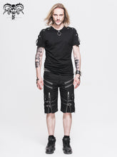 Load image into Gallery viewer, PT029 punk rock adjustable zippered summer men shorts with loops
