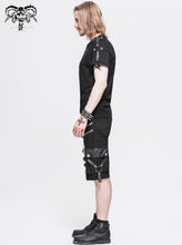 Load image into Gallery viewer, PT029 punk rock adjustable zippered summer men shorts with loops