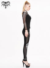 Load image into Gallery viewer, PT036 daily life style women punk knit skull marrowbone printed leggings