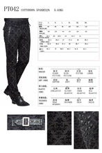 Load image into Gallery viewer, PT042 party wearing court flocking gothic patterned men trousers