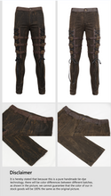 Load image into Gallery viewer, PT091 Steampunk multi-loops embroider lace up legs men trousers