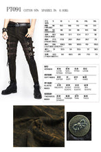 Load image into Gallery viewer, PT091 Steampunk multi-loops embroider lace up legs men trousers