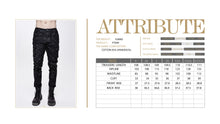 Load image into Gallery viewer, PT099 Men heavy metal patchwork hand painted distressed trousers with pockets