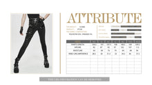 Load image into Gallery viewer, PT105 punk asymmetric knitted stretch women pants with leather loops