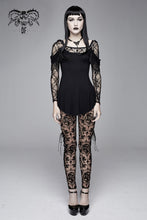 Load image into Gallery viewer, PT10702 Gothic brown queen patterned printed sexy ladies see through leggings