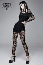 Load image into Gallery viewer, PT10702 Gothic brown queen patterned printed sexy ladies see through leggings
