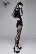 Load image into Gallery viewer, PT10702 Gothic brown queen patterned printed sexy ladies see through leggings