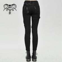 Load image into Gallery viewer, PT110 Punk mecha hand painted laced up legs cool women pants