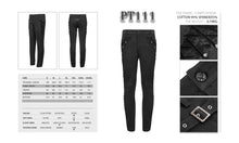 Load image into Gallery viewer, PT111  punk wedding men gothic trousers with side bottons and side flocking