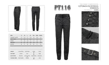 Load image into Gallery viewer, PT116 party dress up fancy costume Gothic patterned men black trousers