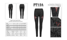 Load image into Gallery viewer, PT124 Gothic laced up sexy women knit black leggings