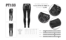 Load image into Gallery viewer, PT133 Cyber punk circuit printed high quality stretchy glazed leather men tight trousers