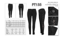 Load image into Gallery viewer, PT135 Gothic flocking patterned laced up asymmetrical side women pants