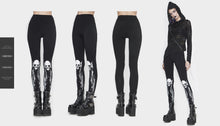 Load image into Gallery viewer, PT136 Punk skull-wing printed leggings