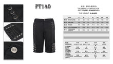 Load image into Gallery viewer, PT140 Punk rough rope mesh spliced men fifth trousers